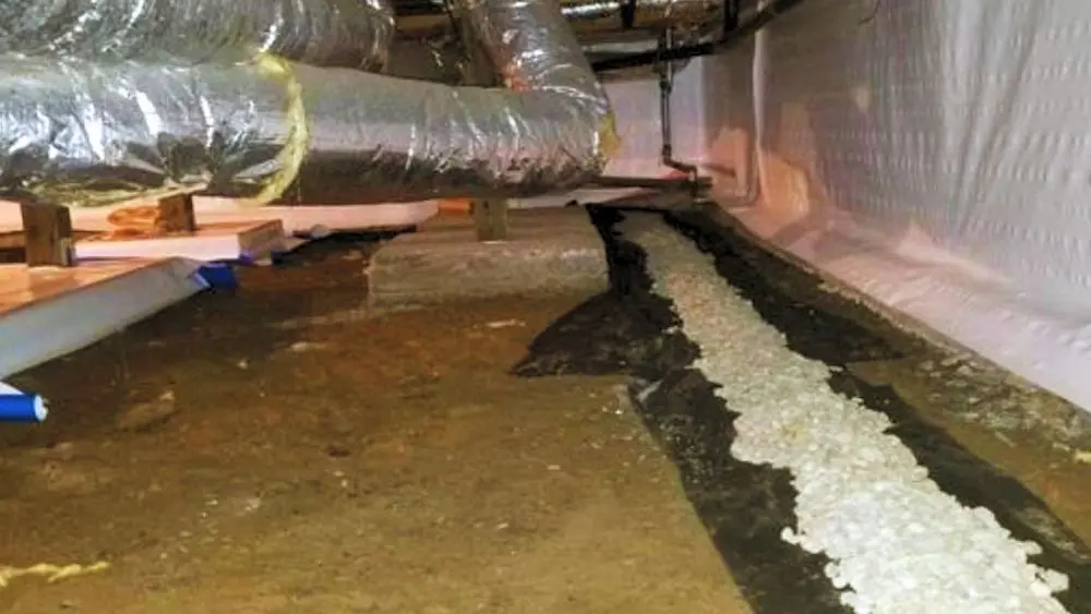 Crawl Space Repair in Greenville, NC | WJ Smith Construction 7 water drainage