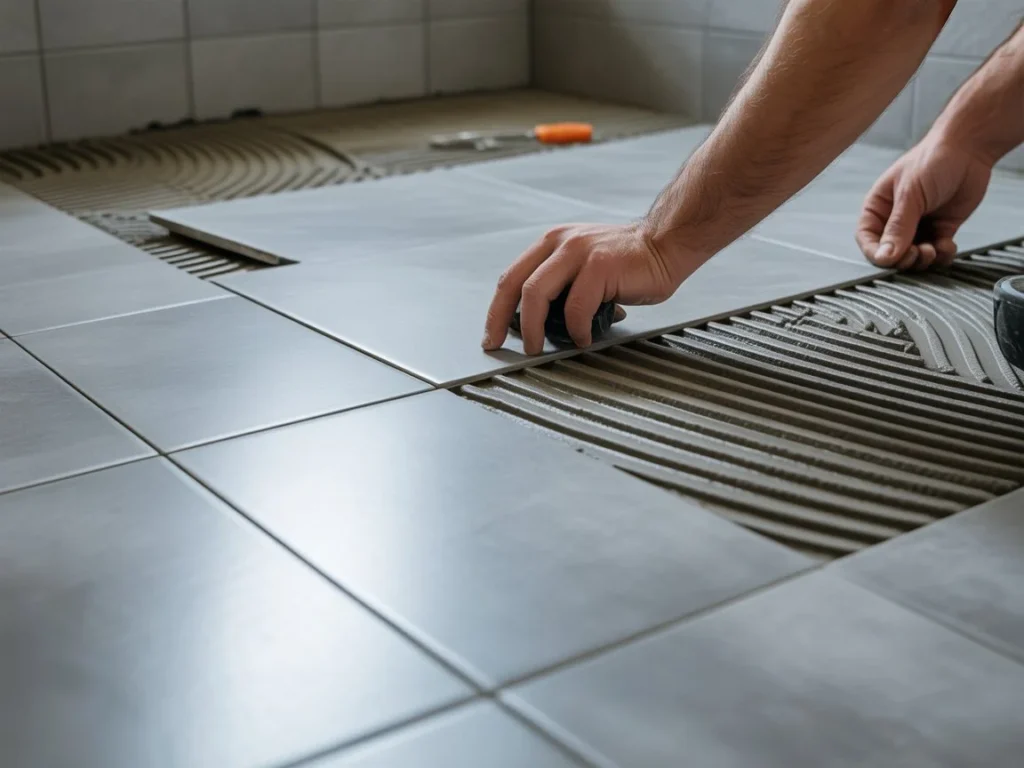 High-Quality Bathroom Floor Tile Installation