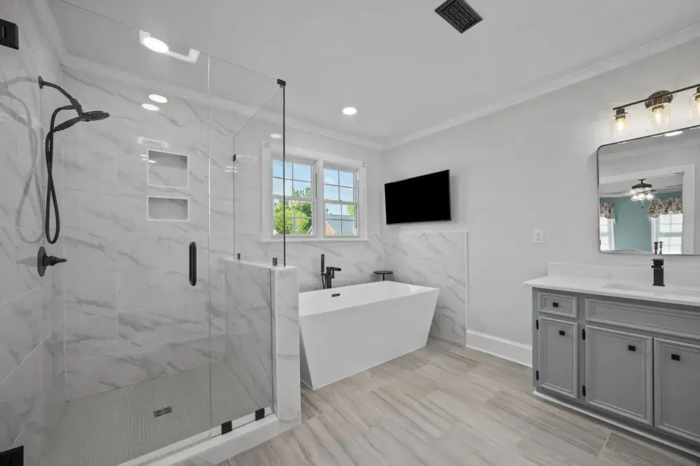 Organized Bathroom Remodel Worksite