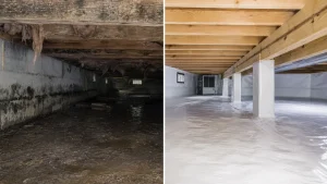crawl space encapsulation work by wj smith constructions